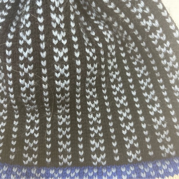 Mountain ladies & ewe handmade wool hat women Nordic blue black tan vintage - Picture 14 of 16